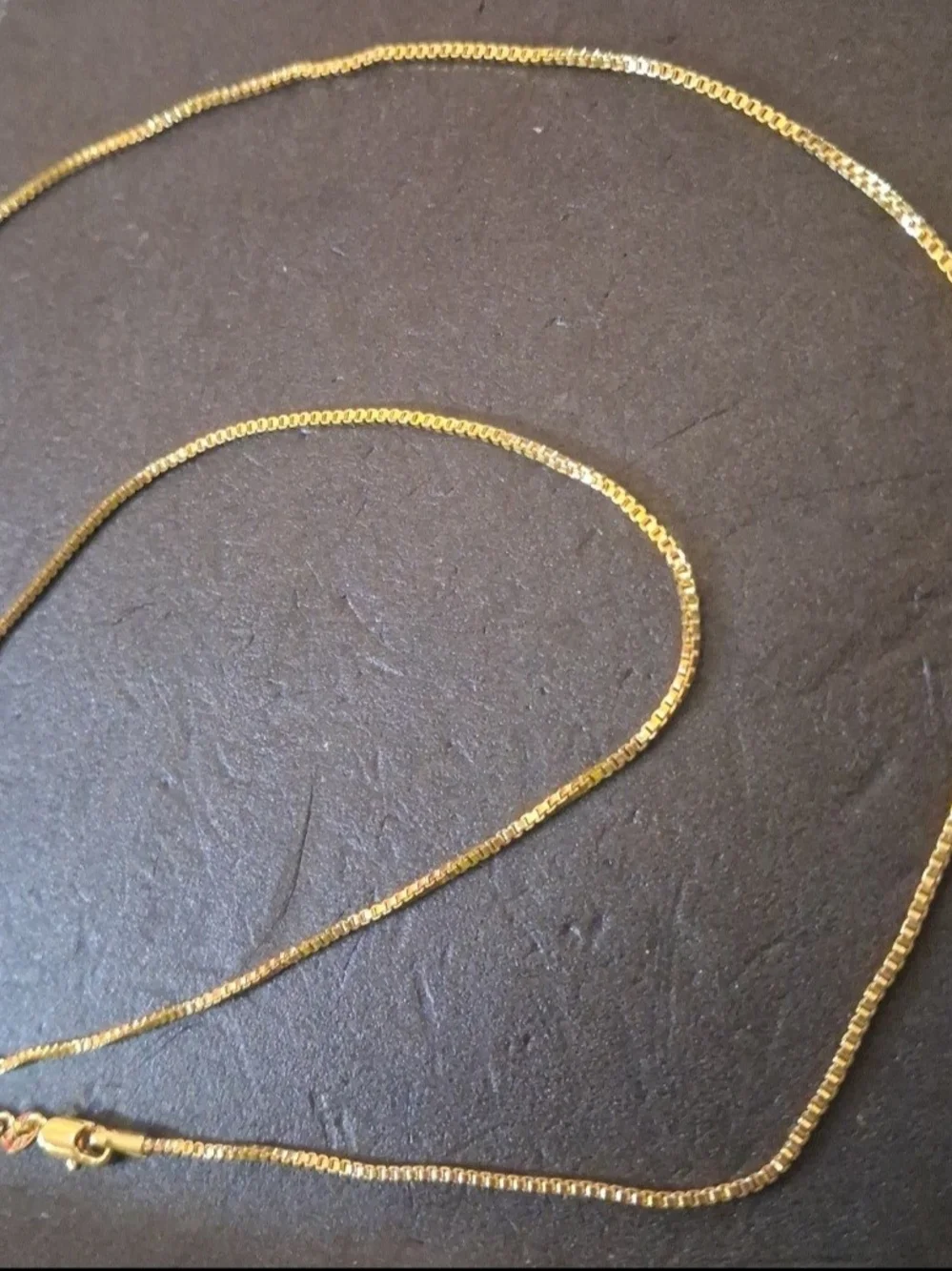 18K Yellow Gold Box Chain Necklace